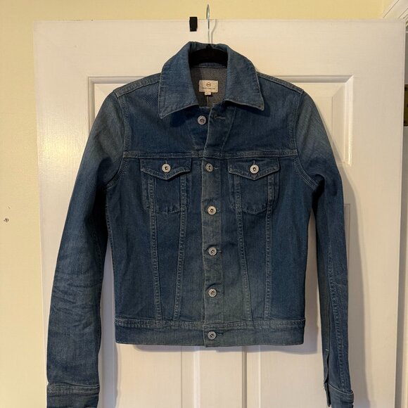 AG Adriano Goldschmied Denim Robyn Jacket Small Alliance Blue Stretch. New with - Picture 5 of 13